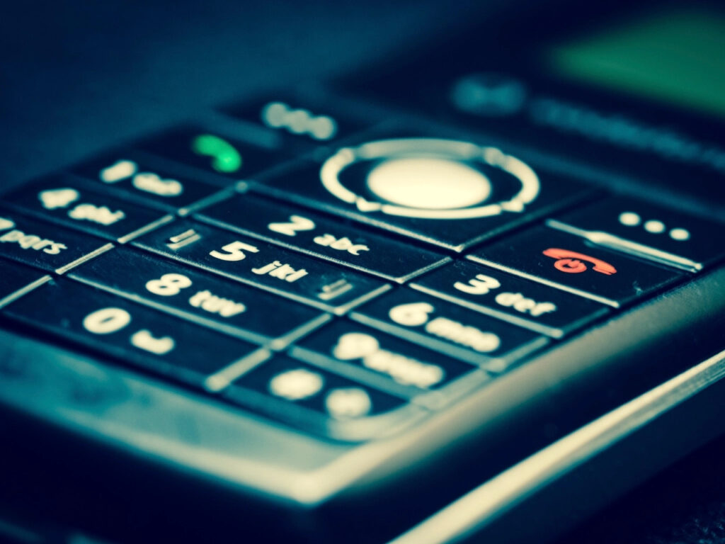 Close-up of a mobile phone keypad
